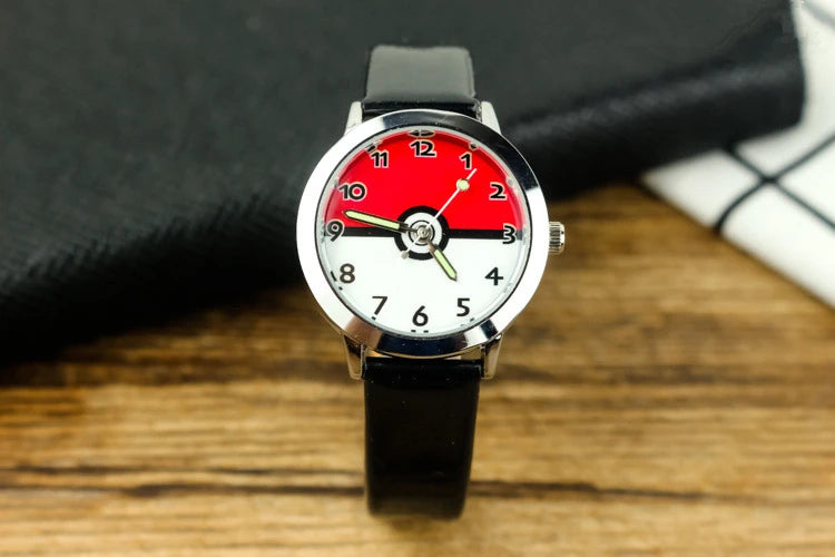 Pokemon children watch Quartz Leather Wrist Watches Clcok men women watches Christmas holiday party gifts Toys