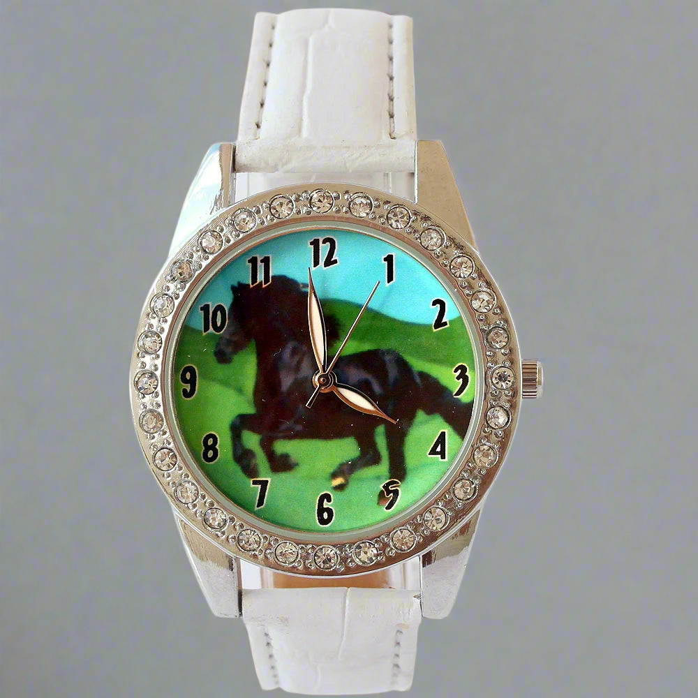 Top Brand Kids Children Fashion Watches Quartz Leather Strap Wrist Watch Boys Girls watches cartoon watches horse dial