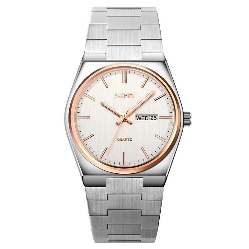 Mens Waterproof Business Wristwatches Man reloj hombre Casual Quartz Clock Male Full Steel Time Week Sports Watch