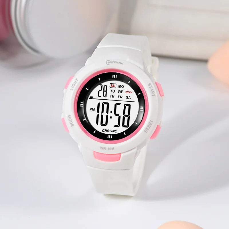 Kids Watches Fashion Luminous Waterproof Alarm Clock Smart Watches Boys and Girls Student Electronic Watch Gift