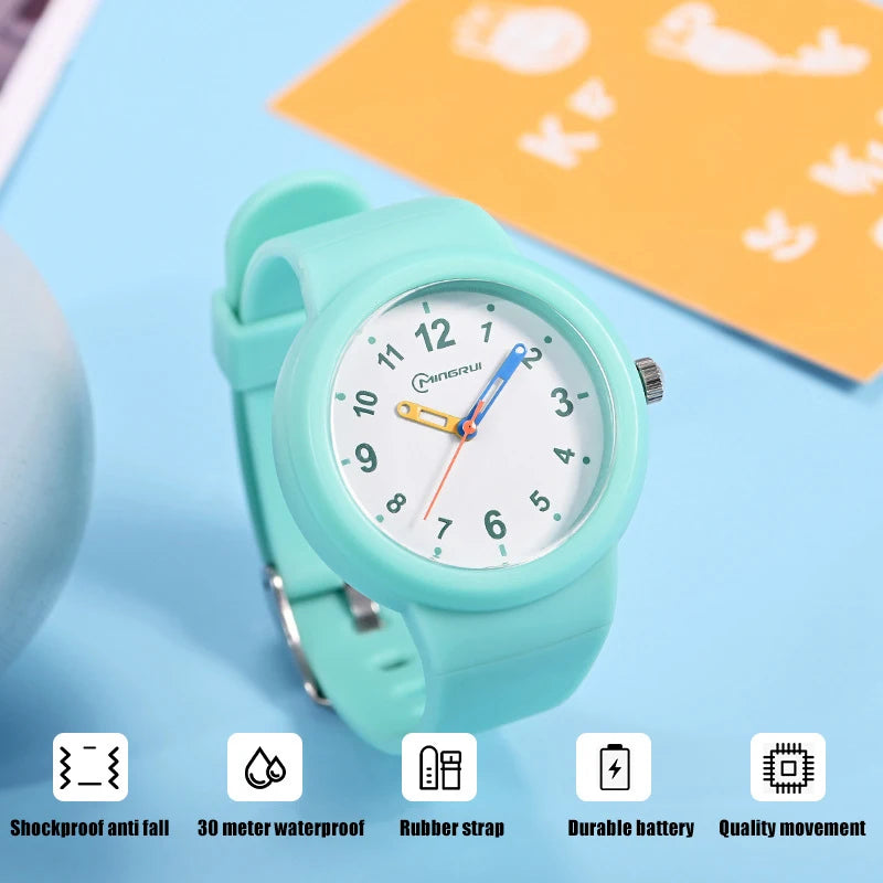 3-12 Year Old Children's Watch Fashion Simple Sports Comfortable Waterproof High Boys Girls Quality Quartz Watches