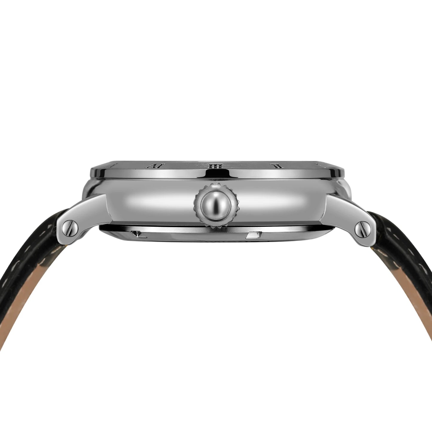 Luxury Steel Skeleton Tourbillon Automatic Watches Men Leather Mechanical Waterproof Luminous Elegant Wrist Clock