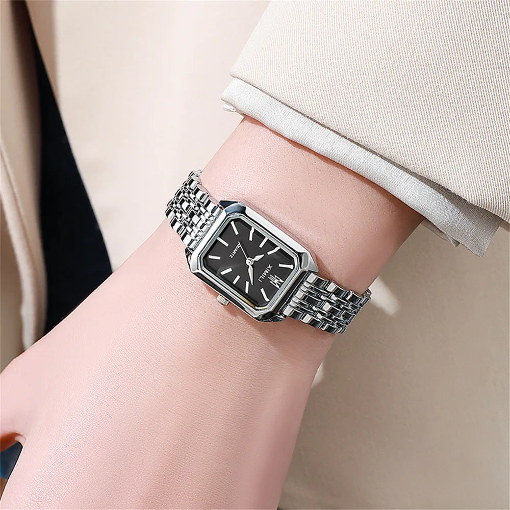 Women Watch Light Luxury Brand Stainless Steel Ladies Business Watches Female Student Fashion Quartz Watches UTHAI
