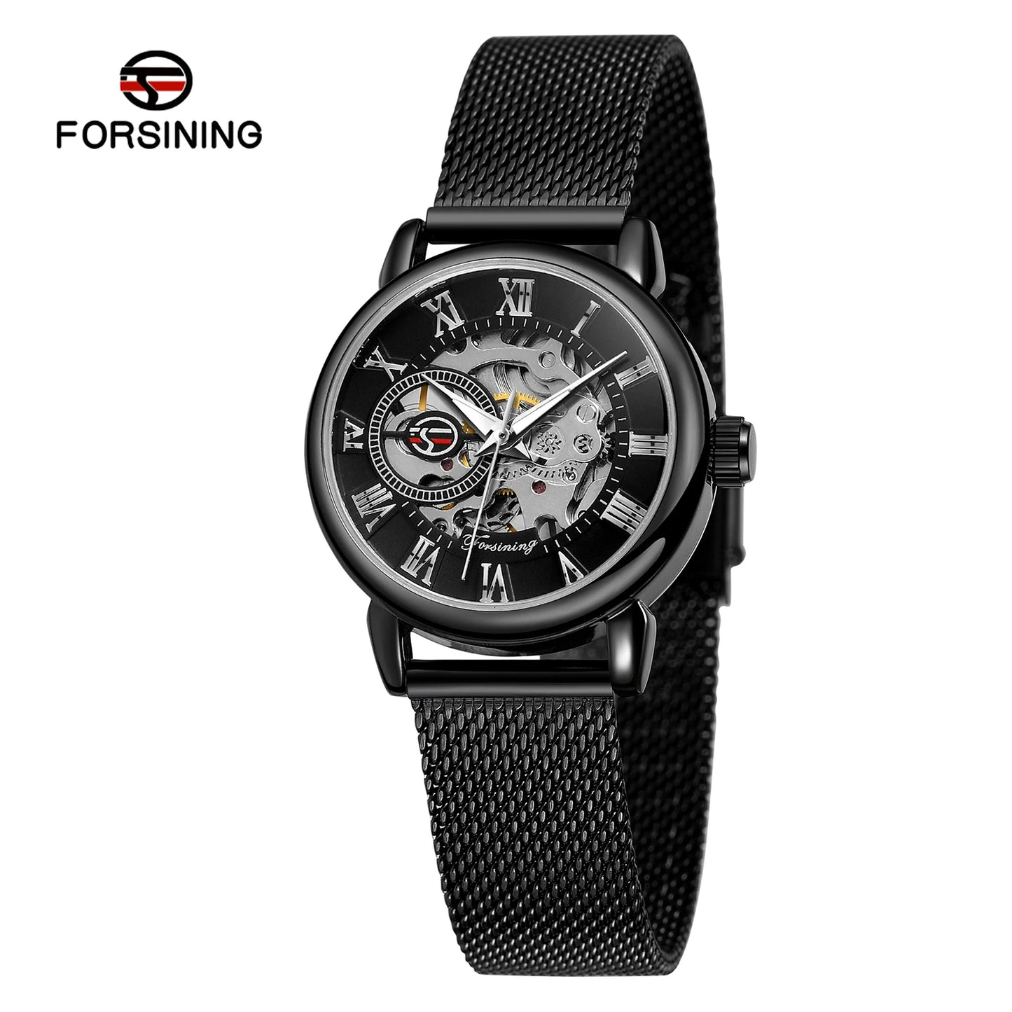 2024 High End Luxury Brands Steel Skeleton Mechanical Woman Watch Ladies Watches Stainless Steel Fashion Women's Wristwatch