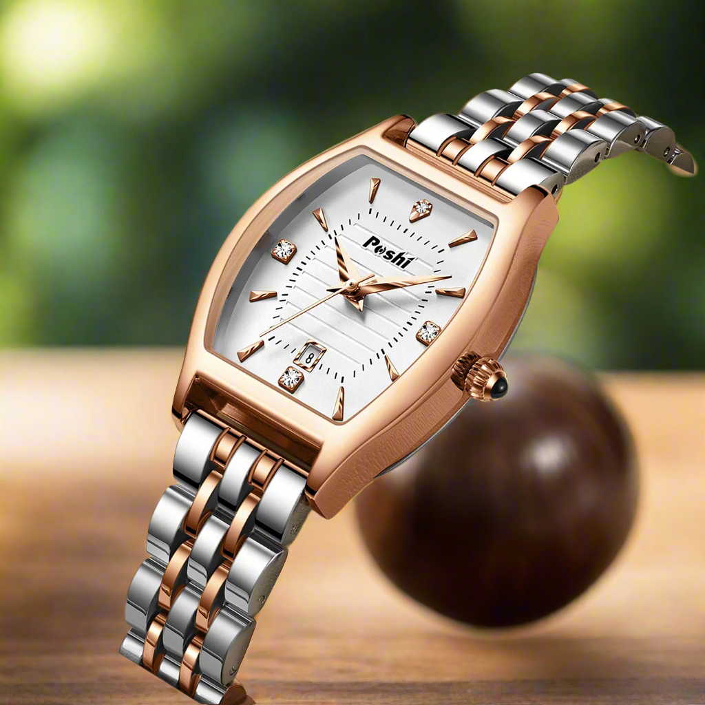 Fashion Elegant Lady Wristwatch Quartz Watches Alloy Strap With Date Original Clock