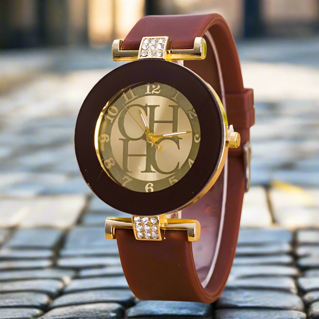 Leather Brand Geneva Casual Quartz Watch Women Crystal Silicone Watches Relogio Feminino Wrist Watch