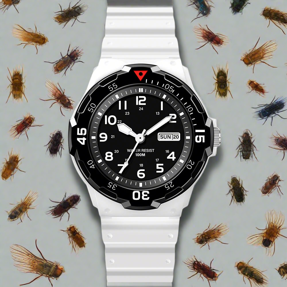 Fashion sports student watch casual night light clock 50m waterproof multifunctional male and female quartz watch dial rotatable