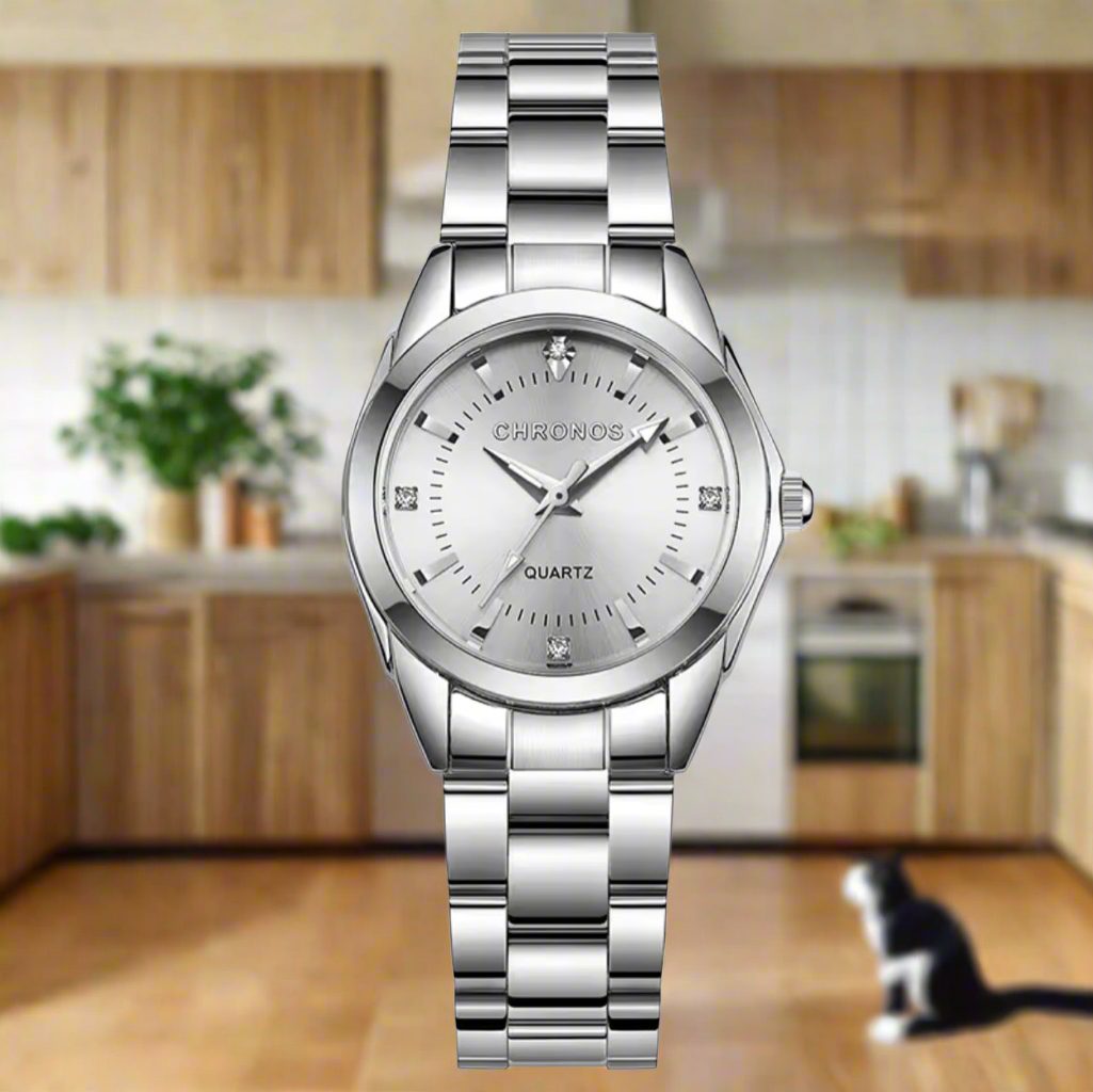 Chronos Women's Quartz Watch with Steel Strip Fashion Timepiece for Stylish Accurateness