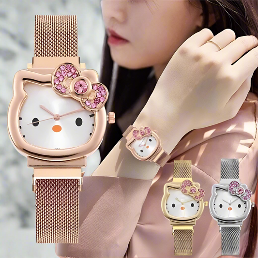 NewestSanrio Watch Hello Kitty Casual Advanced Sense WristWatch Kid Gifts for Couple Student Watches Couple Style Quartz Wristwatch