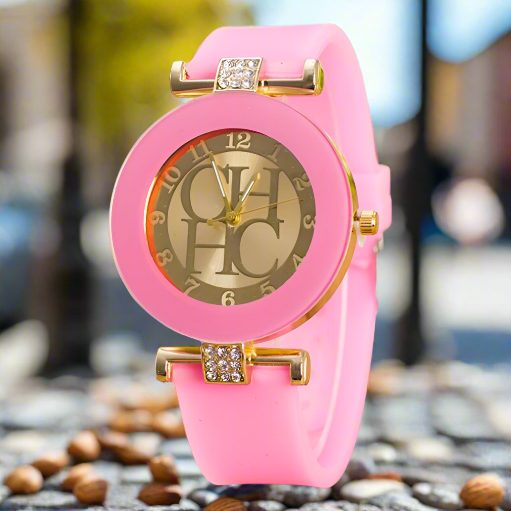 Leather Brand Geneva Casual Quartz Watch Women Crystal Silicone Watches Relogio Feminino Wrist Watch