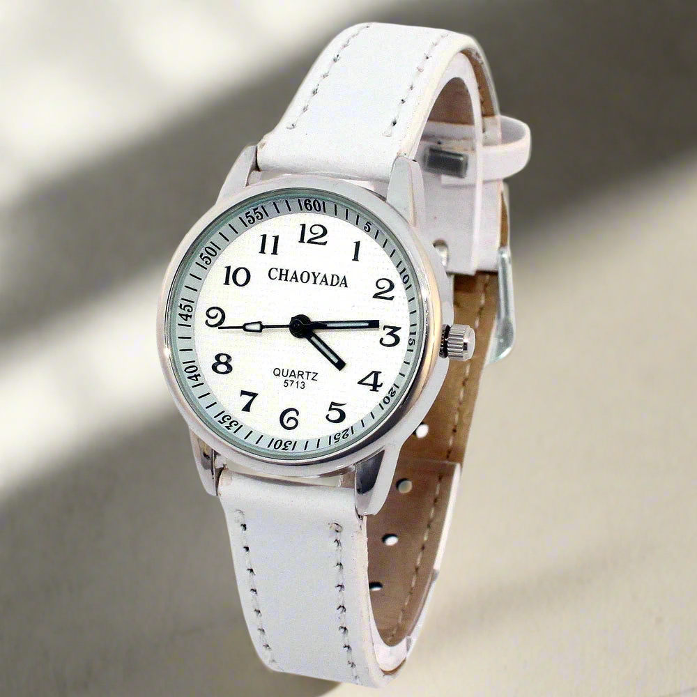 Child Watches Girl Leather Strap Learn Time Kids Watch Students Quartz Wristwatch Casual Fashion Children's Gifts