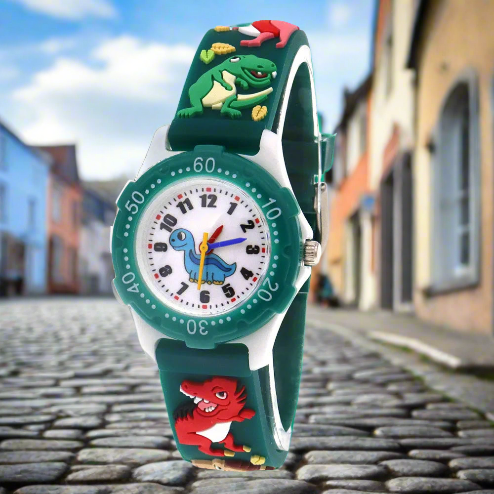 Cartoon Watches Children Boys Girls Watch Kids Watches Boys Digital Watch Quartz Wristwatch Dinosaur Silicone Strap Baby Watch