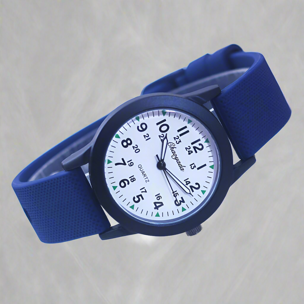 New Style Children Boys Girls Simple 24 Hours Luminous Hands Sports Silicone Strap Watches Jelly Colors Quartz Wristwatches