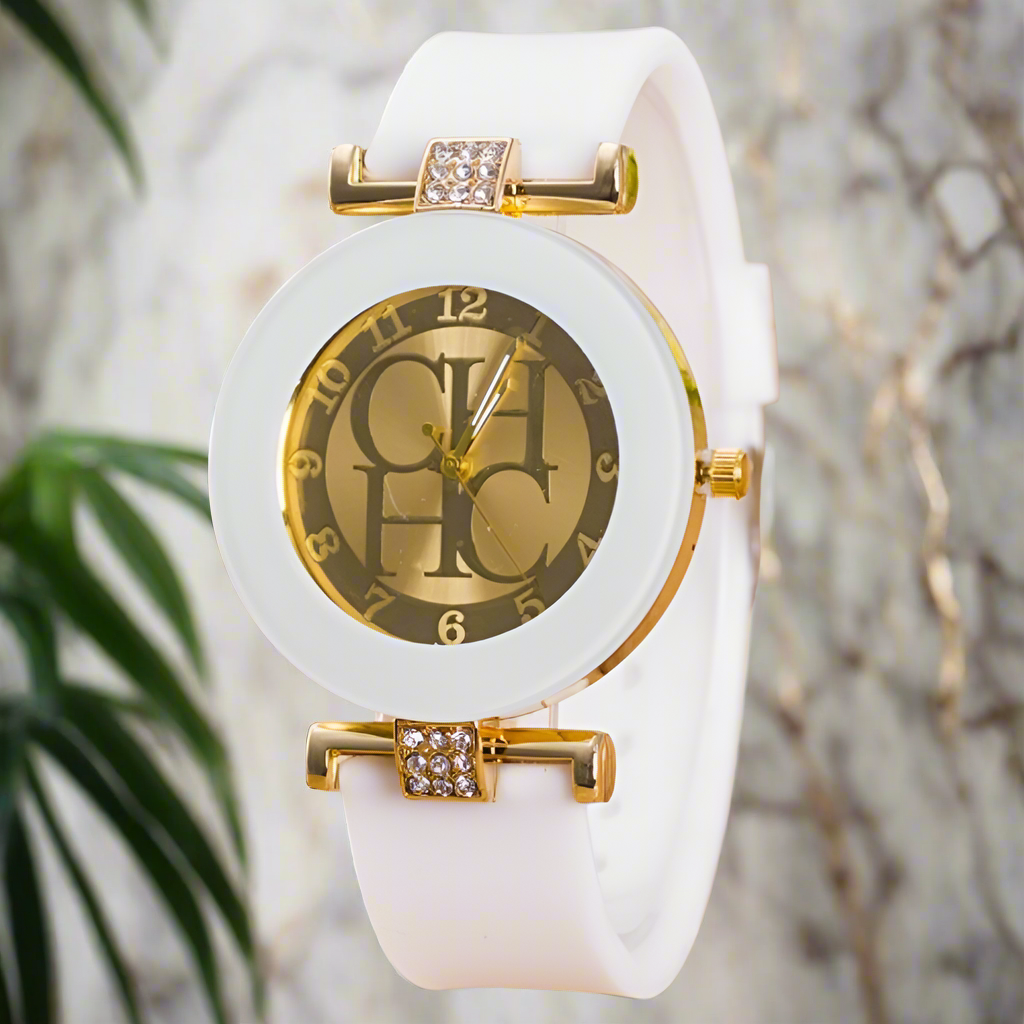 Leather Brand Geneva Casual Quartz Watch Women Crystal Silicone Watches Relogio Feminino Wrist Watch