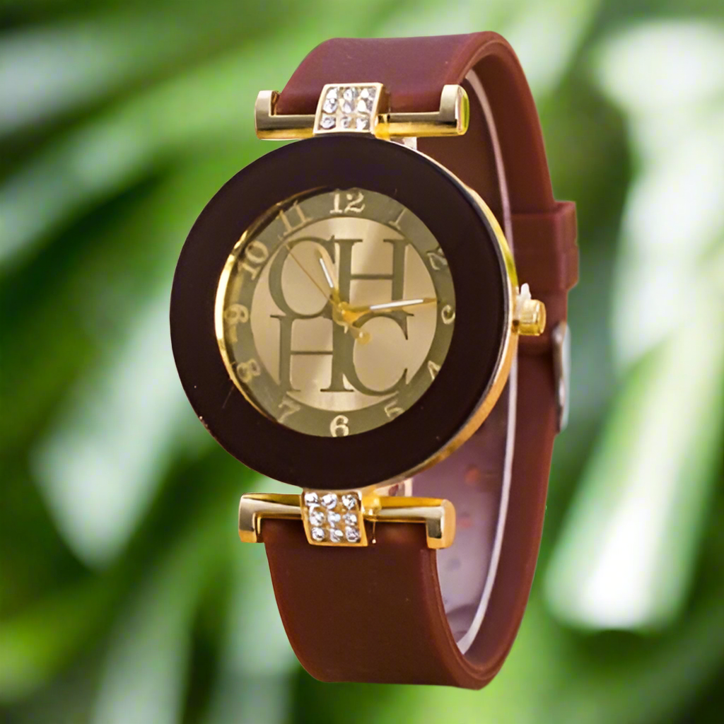 Leather Brand Geneva Casual Quartz Watch Women Crystal Silicone Watches Relogio Feminino Wrist Watch