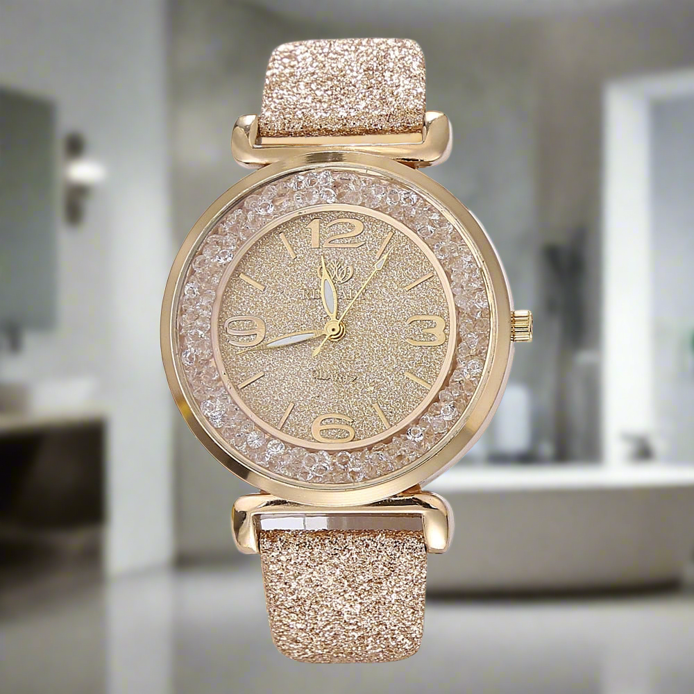 Watch Fashion Women Watches Luxury Crystal Rhinestone Stainless Steel Quartz Wrist Watches