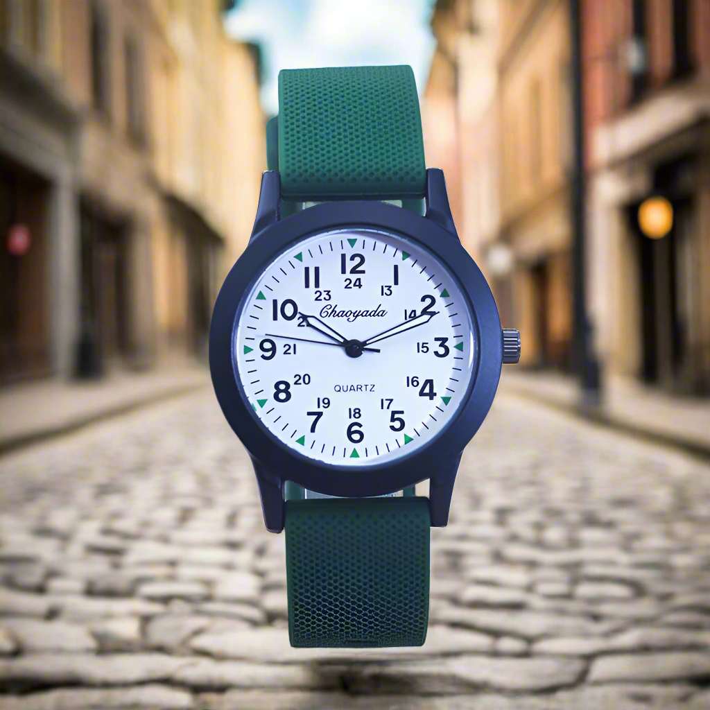 New Style Children Boys Girls Simple 24 Hours Luminous Hands Sports Silicone Strap Watches Jelly Colors Quartz Wristwatches