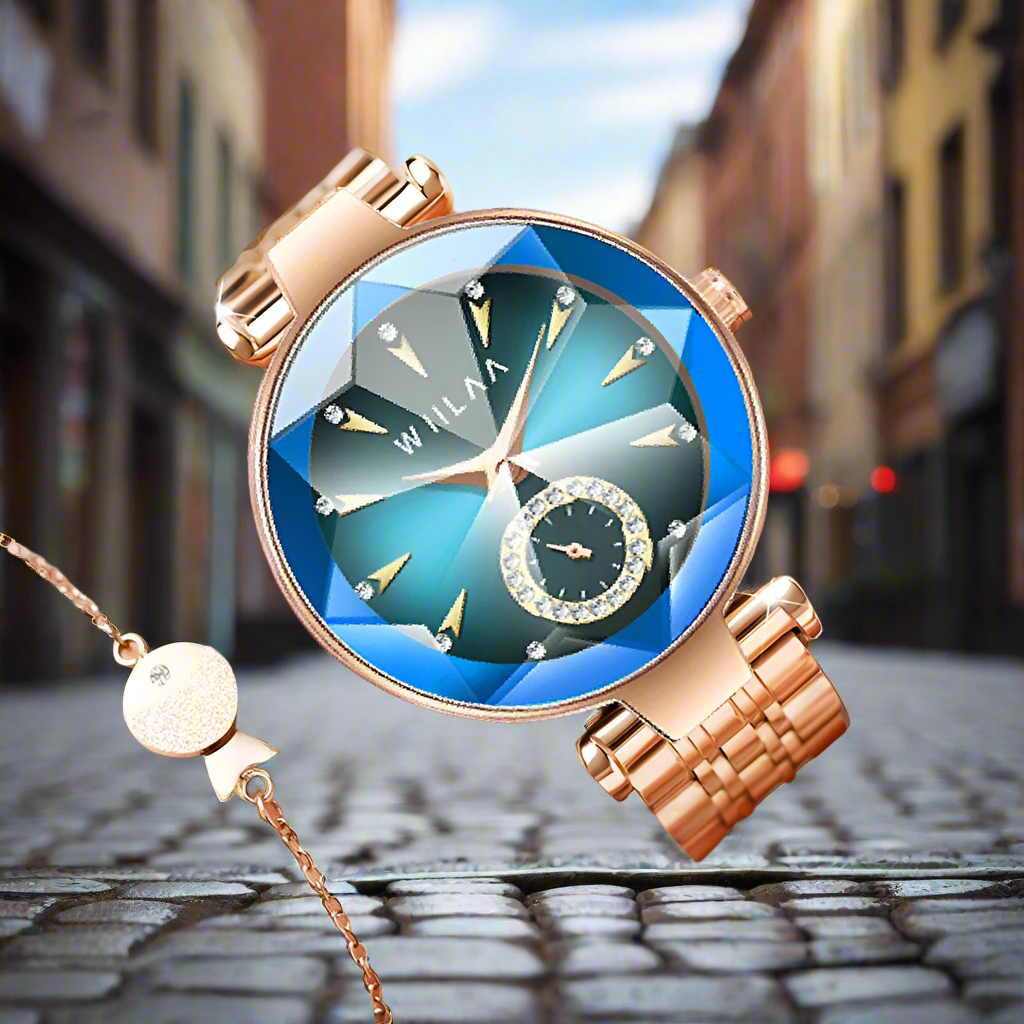 Women Watches For Ladies Wrist Watches Green Stainless Steel Quartz Wristwatches