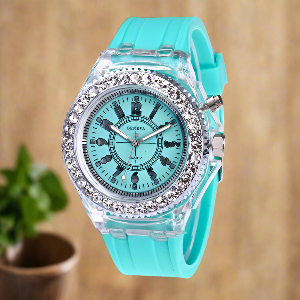 Women /Ladies Led Flash Luminous Watch Personality Lovers Jellies Woman Watches
