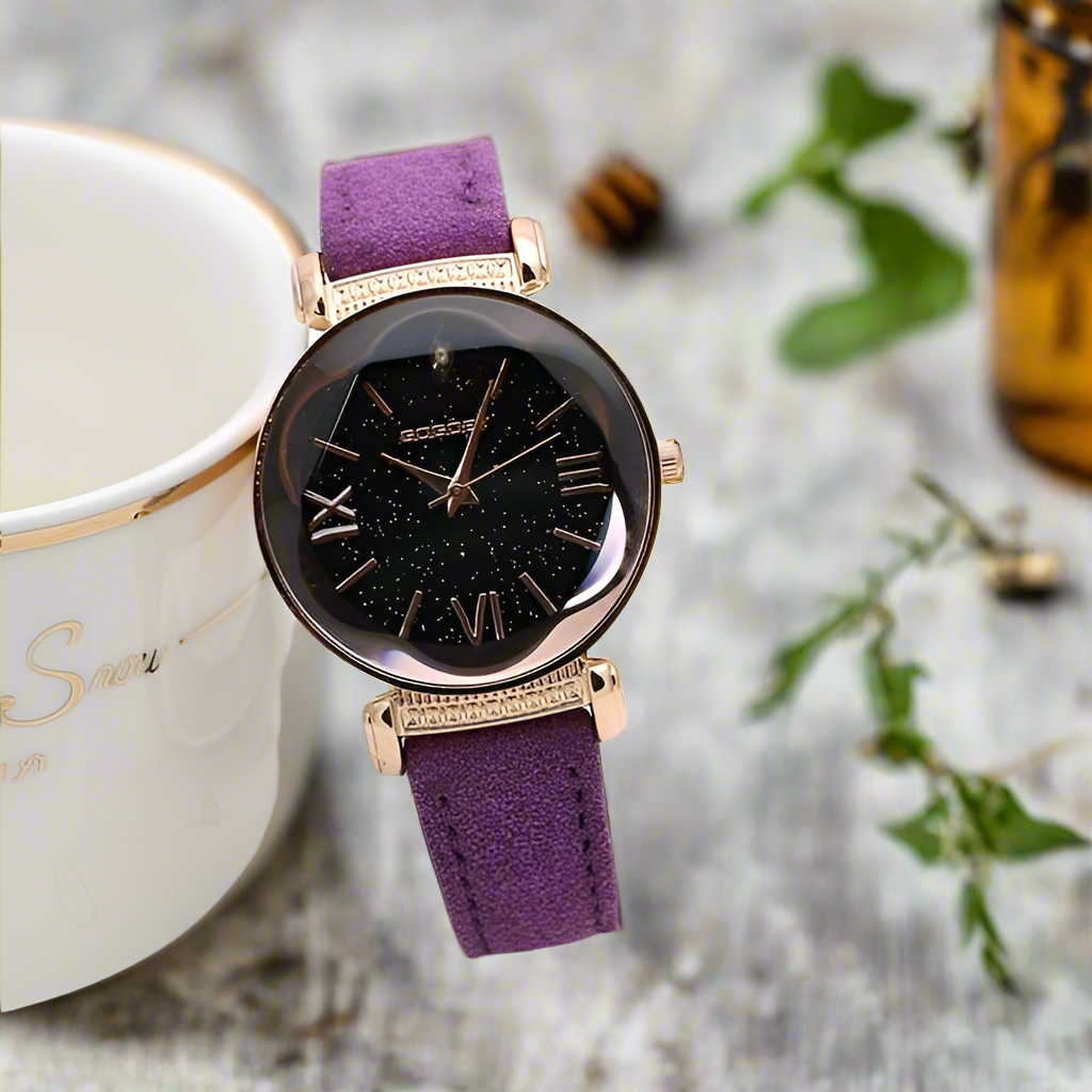 Gogoey Brand Rose Gold Leather Watches Women ladies casual dress quartz wristwatch
