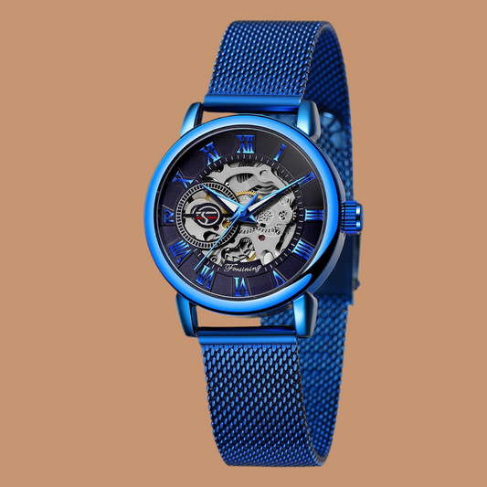 2024 High End Luxury Brands Steel Skeleton Mechanical Woman Watch Ladies Watches Stainless Steel Fashion Women's Wristwatch