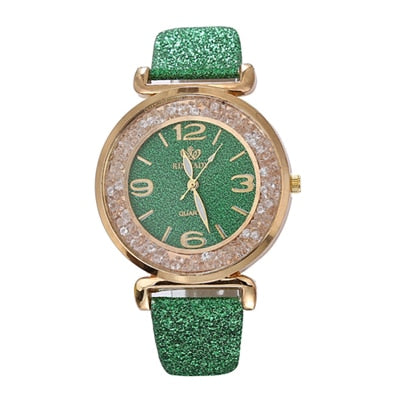 Watch Fashion Women Watches Luxury Crystal Rhinestone Stainless Steel Quartz Wrist Watches