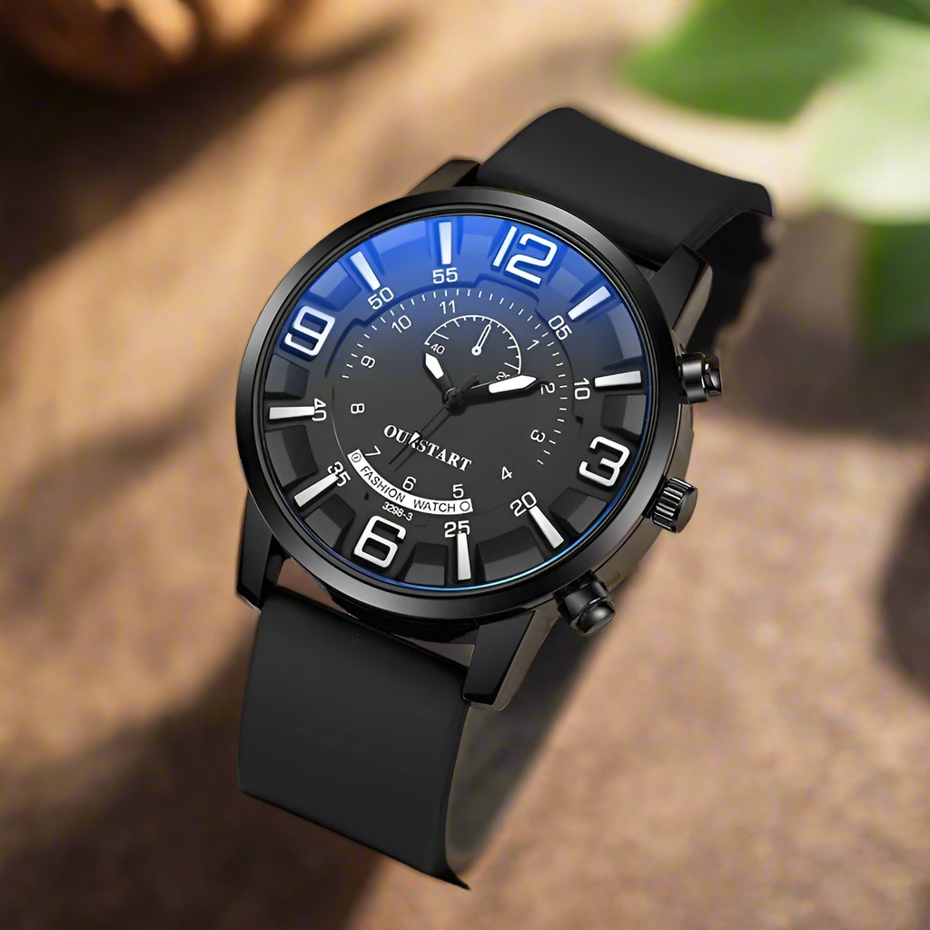 Silicone Jelly Men Watches Big Dial Quartz Wristwatches Simple Watches Reloj Male Casual Watch Clock Gift Reloj Hombre