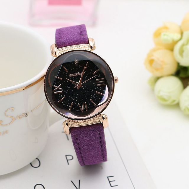 Gogoey Brand Rose Gold Leather Watches Women ladies casual dress quartz wristwatch