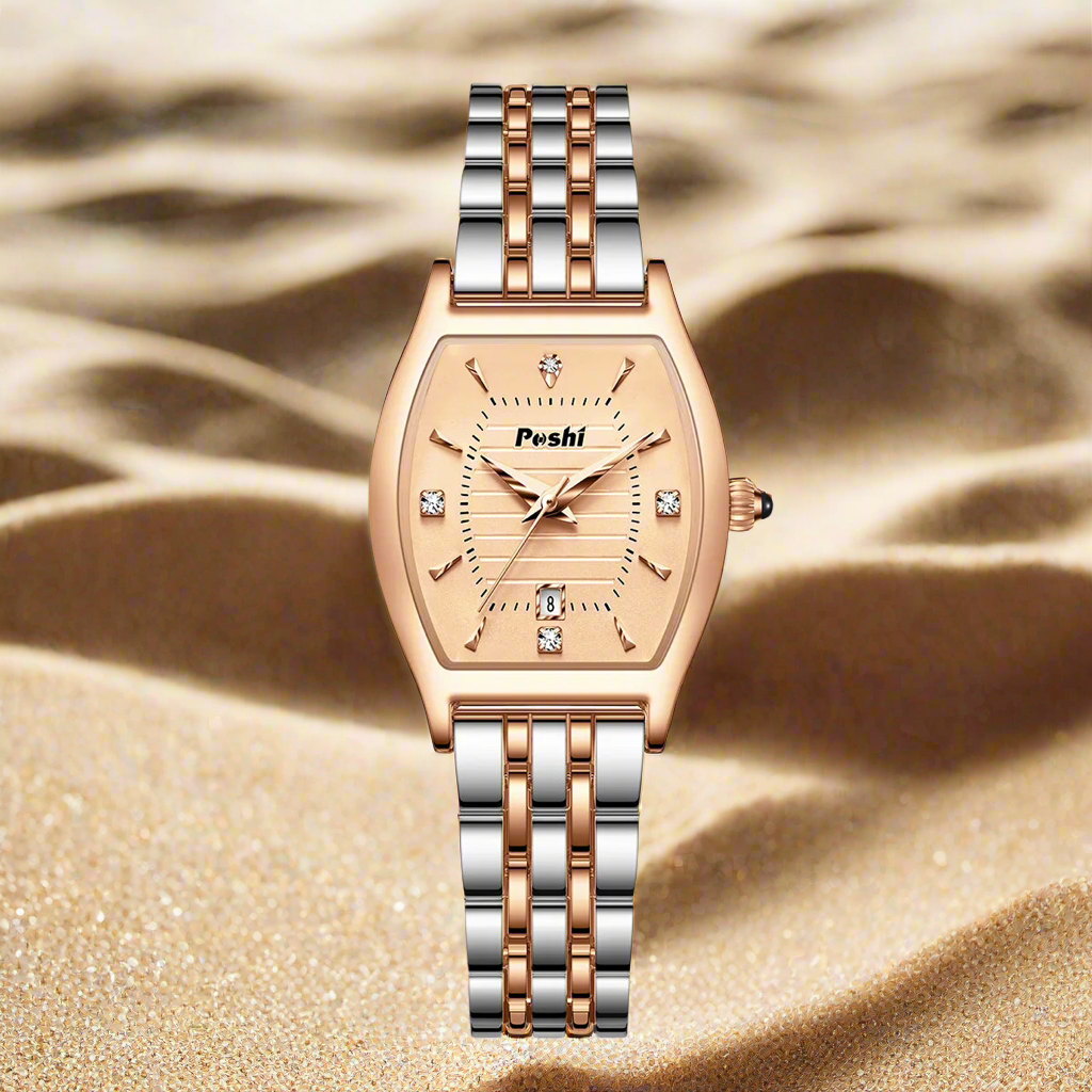 Fashion Elegant Lady Wristwatch Quartz Watches Alloy Strap With Date Original Clock