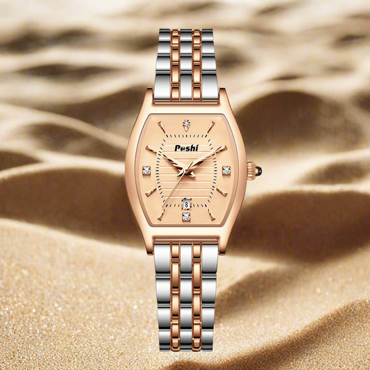 Fashion Elegant Lady Wristwatch Quartz Watches Alloy Strap With Date Original Clock