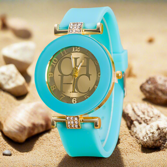 Leather Brand Geneva Casual Quartz Watch Women Crystal Silicone Watches Relogio Feminino Wrist Watch