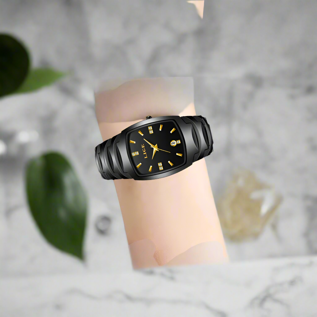 LIGE Fashion Luxury Woman Watch Simple Elegant Stainless Steel Casual Quartz Watches for Women Calendar Ladies Romantic Gift New