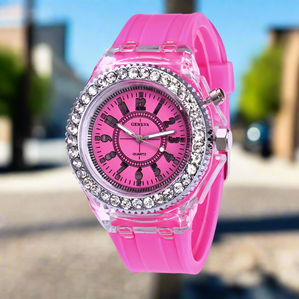 Women /Ladies Led Flash Luminous Watch Personality Lovers Jellies Woman Watches