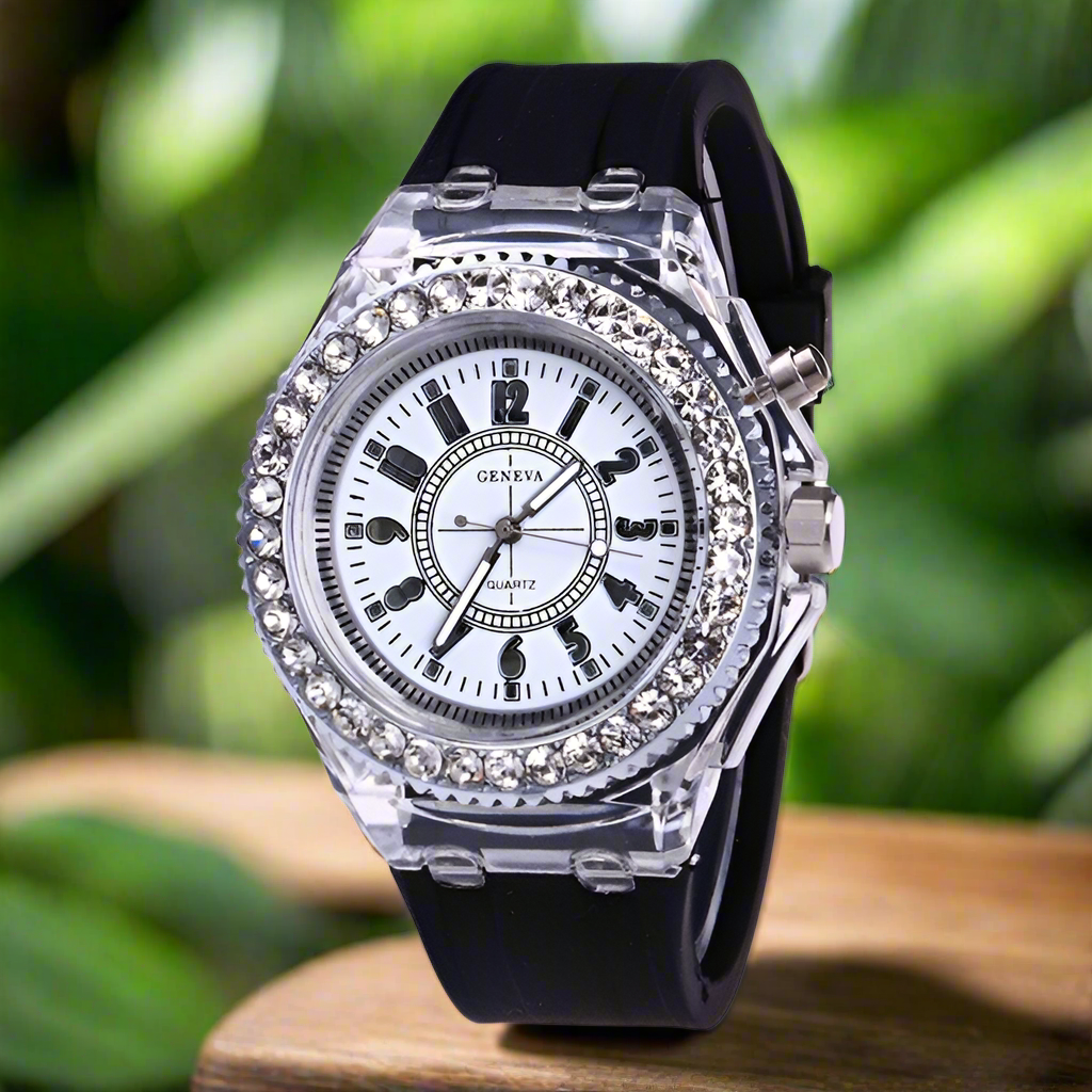 Women /Ladies Led Flash Luminous Watch Personality Lovers Jellies Woman Watches