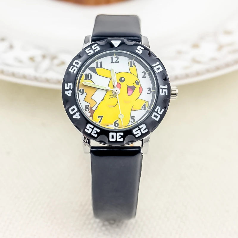 Pokemon children watch Quartz Leather Wrist Watches Clcok men women watches Christmas holiday party gifts  Toys