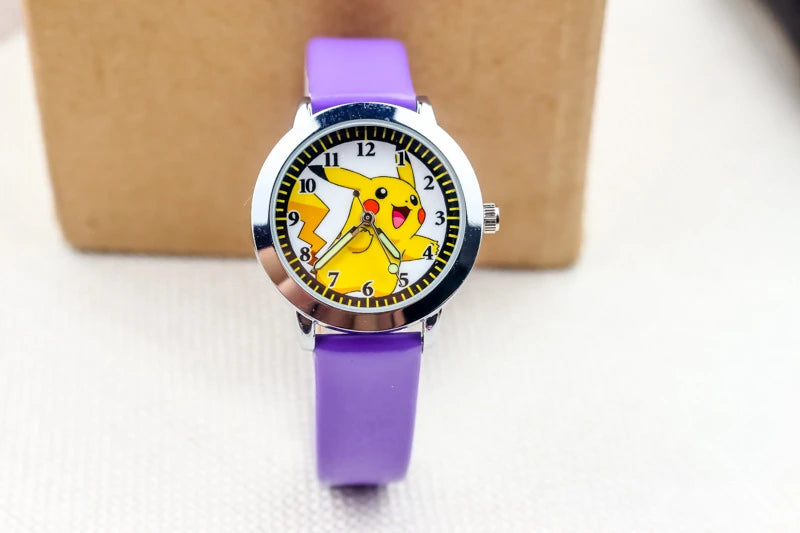 Pokemon children watch Quartz Leather Wrist Watches Clcok men women watches Christmas holiday party gifts  Toys
