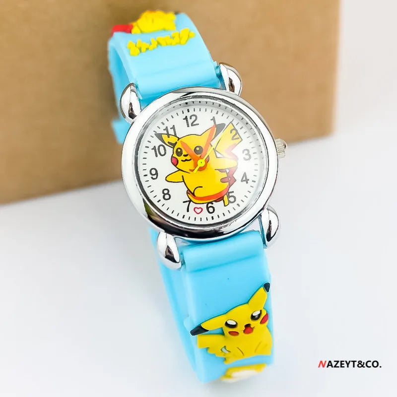 Pokemon children watch Quartz Leather Wrist Watches Clcok men women watches Christmas holiday party gifts  Toys
