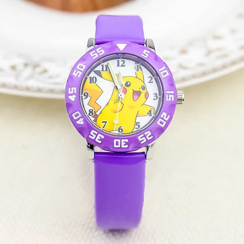 Pokemon children watch Quartz Leather Wrist Watches Clcok men women watches Christmas holiday party gifts  Toys