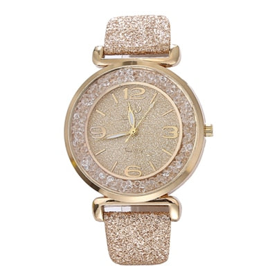 Watch Fashion Women Watches Luxury Crystal Rhinestone Stainless Steel Quartz Wrist Watches