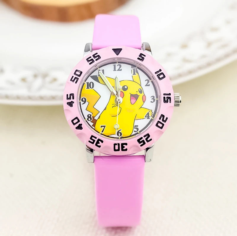 Pokemon children watch Quartz Leather Wrist Watches Clcok men women watches Christmas holiday party gifts  Toys