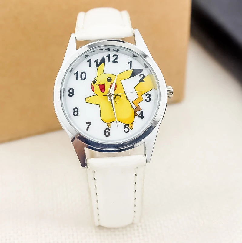 Pokemon children watch Quartz Leather Wrist Watches Clcok men women watches Christmas holiday party gifts  Toys