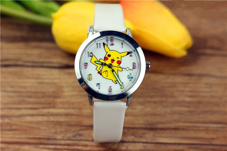 Pokemon children watch Quartz Leather Wrist Watches Clcok men women watches Christmas holiday party gifts  Toys