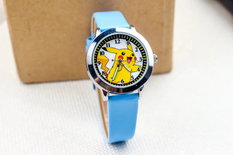Pokemon children watch Quartz Leather Wrist Watches Clcok men women watches Christmas holiday party gifts  Toys