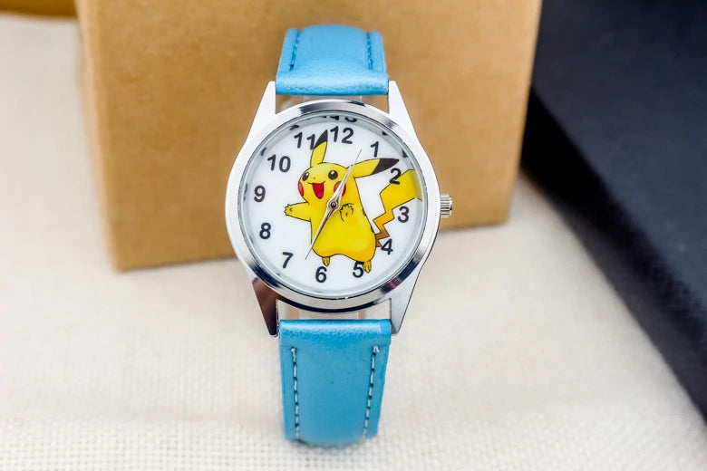 Pokemon children watch Quartz Leather Wrist Watches Clcok men women watches Christmas holiday party gifts  Toys