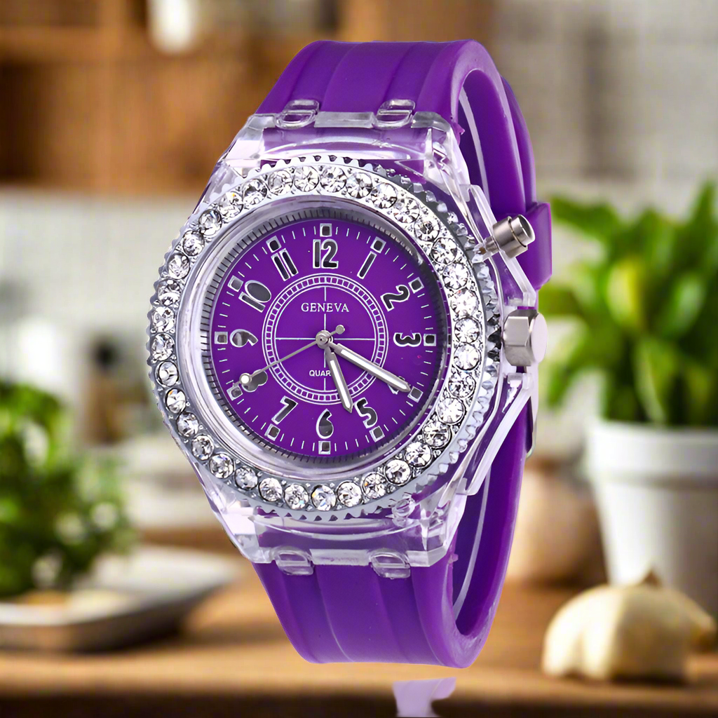 Women /Ladies Led Flash Luminous Watch Personality Lovers Jellies Woman Watches