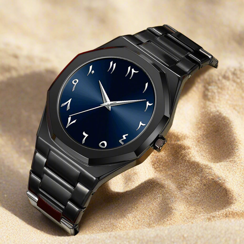 Modern Minimalist Personality Creative All-black Men's Watch Arabic Digital Sports Leisure Quartz Watch Unique Design Watch 2025