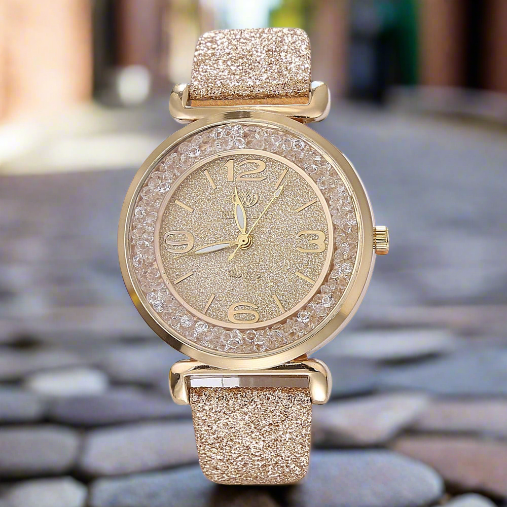 Watch Fashion Women Watches Luxury Crystal Rhinestone Stainless Steel Quartz Wrist Watches