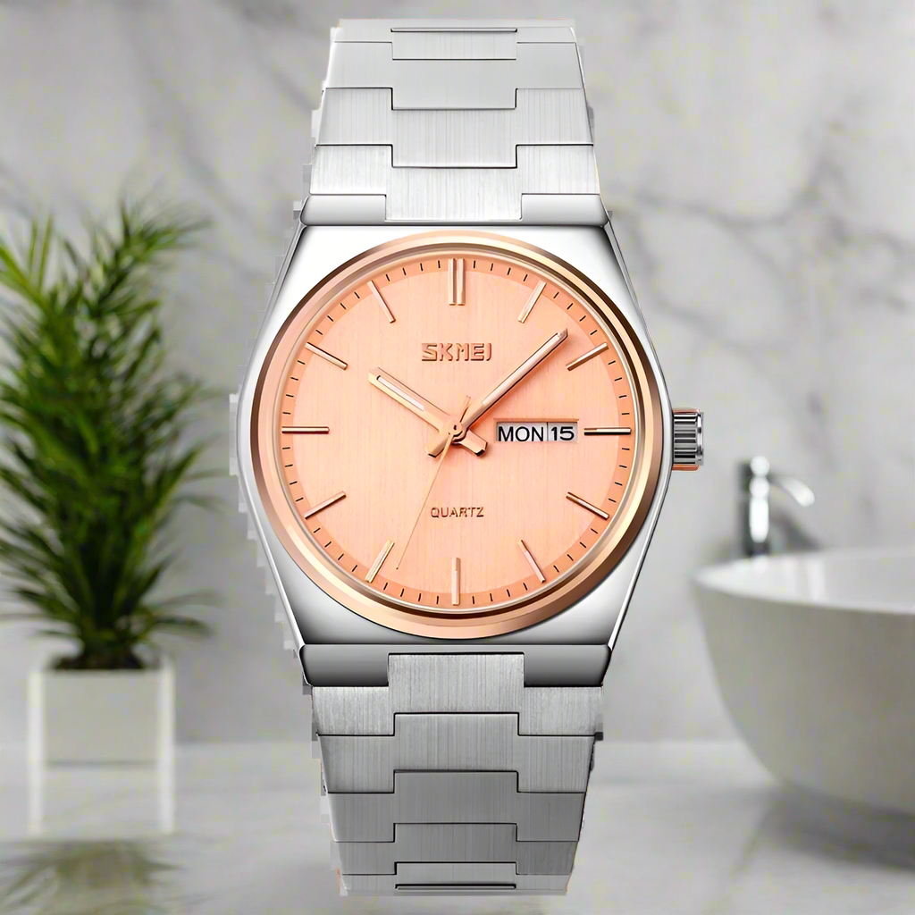 Mens Waterproof Business Wristwatches Man reloj hombre  Casual Quartz Clock Male Full Steel Time Week Sports Watch