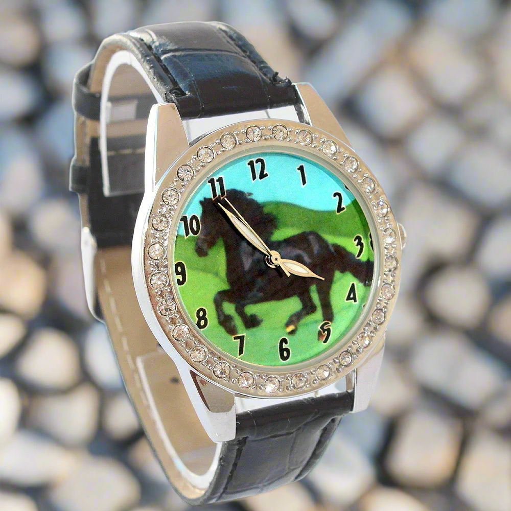 Top Brand Kids Children Fashion Watches Quartz Leather Strap Wrist Watch Boys Girls watches cartoon watches horse dial