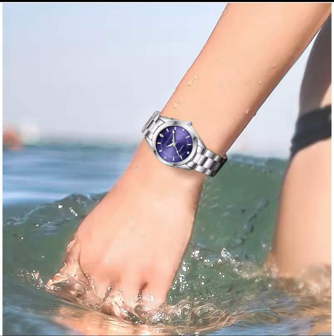 Chronos Women's Quartz Watch with Steel Strip Fashion Timepiece for Stylish Accurateness